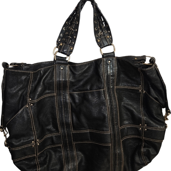 Laundry By Shelli Segal Handbags - Laundry By Shelli Segal Espresso Goat Leather Tote Large